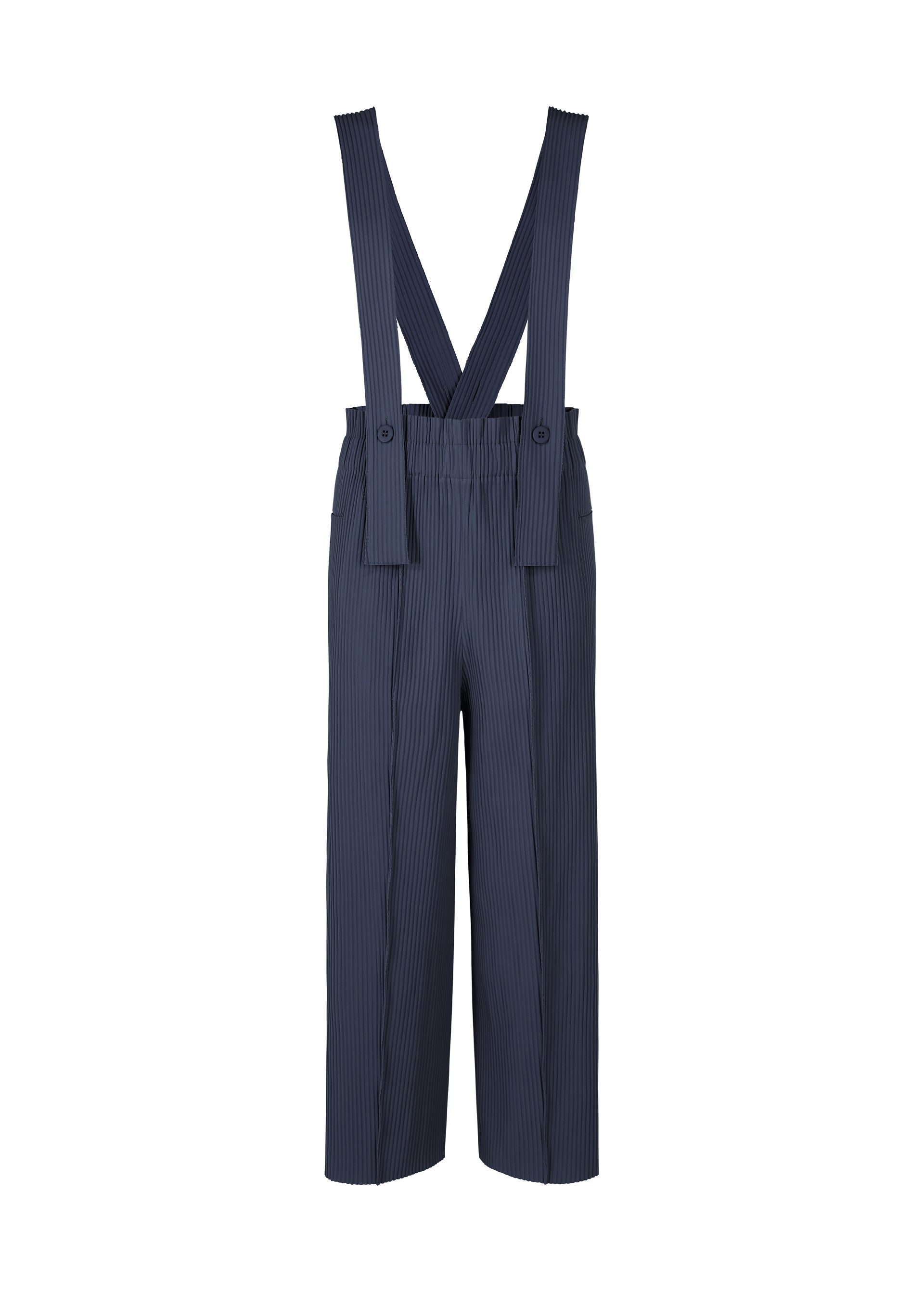 Zoomed view FINE KNIT PLEATS BOTTOM 3 - NAVY （no.75）