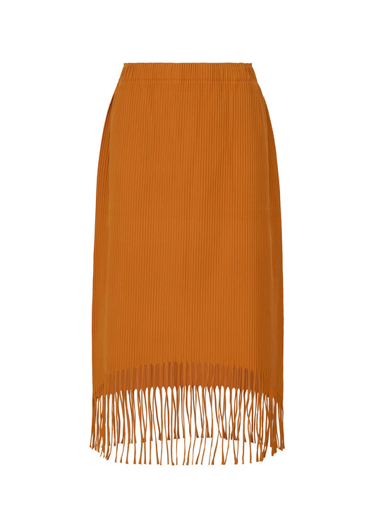 FRINGE PLEATS, Women's Skirt, Orange