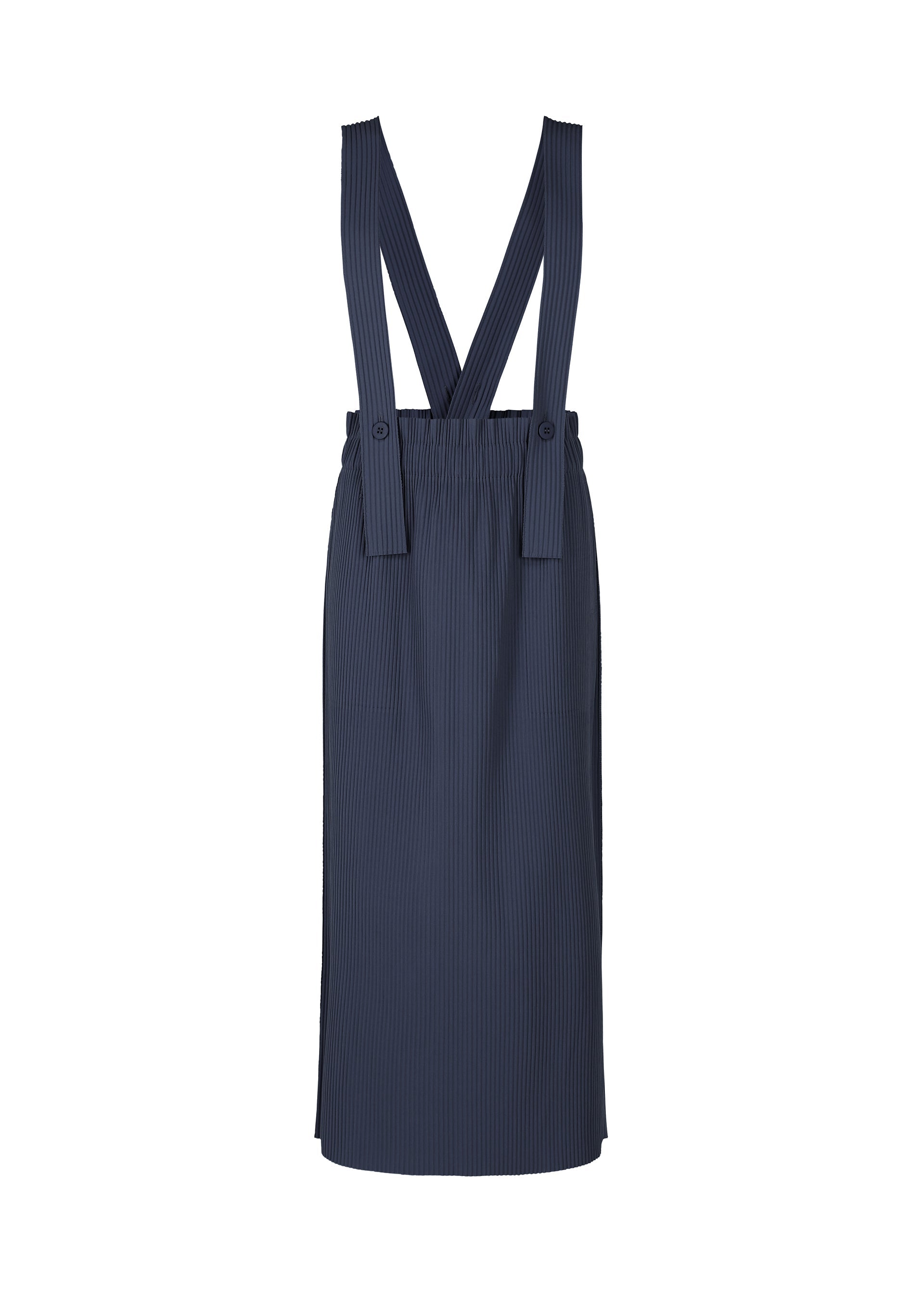 Zoomed view FINE KNIT PLEATS BOTTOM 3 - NAVY （no.75）