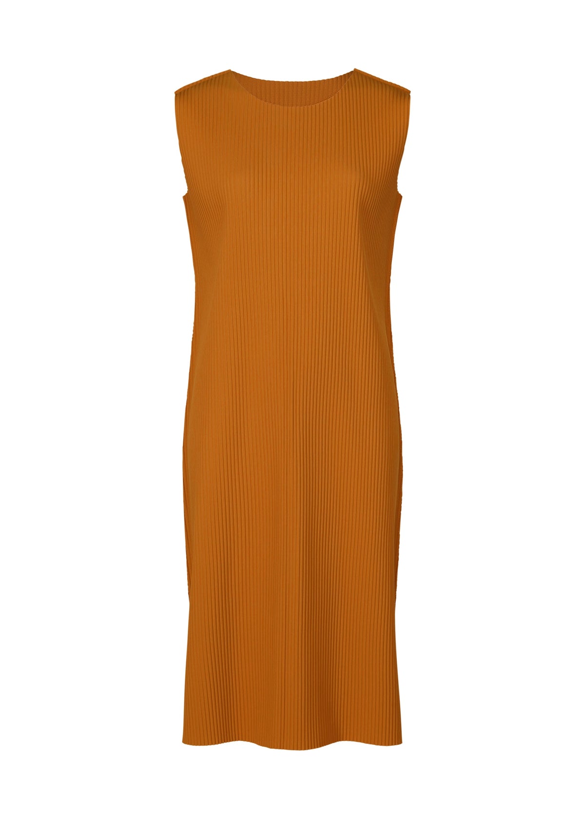 FINE KNIT PLEATS COLOR 2, Women's Dress, Orange