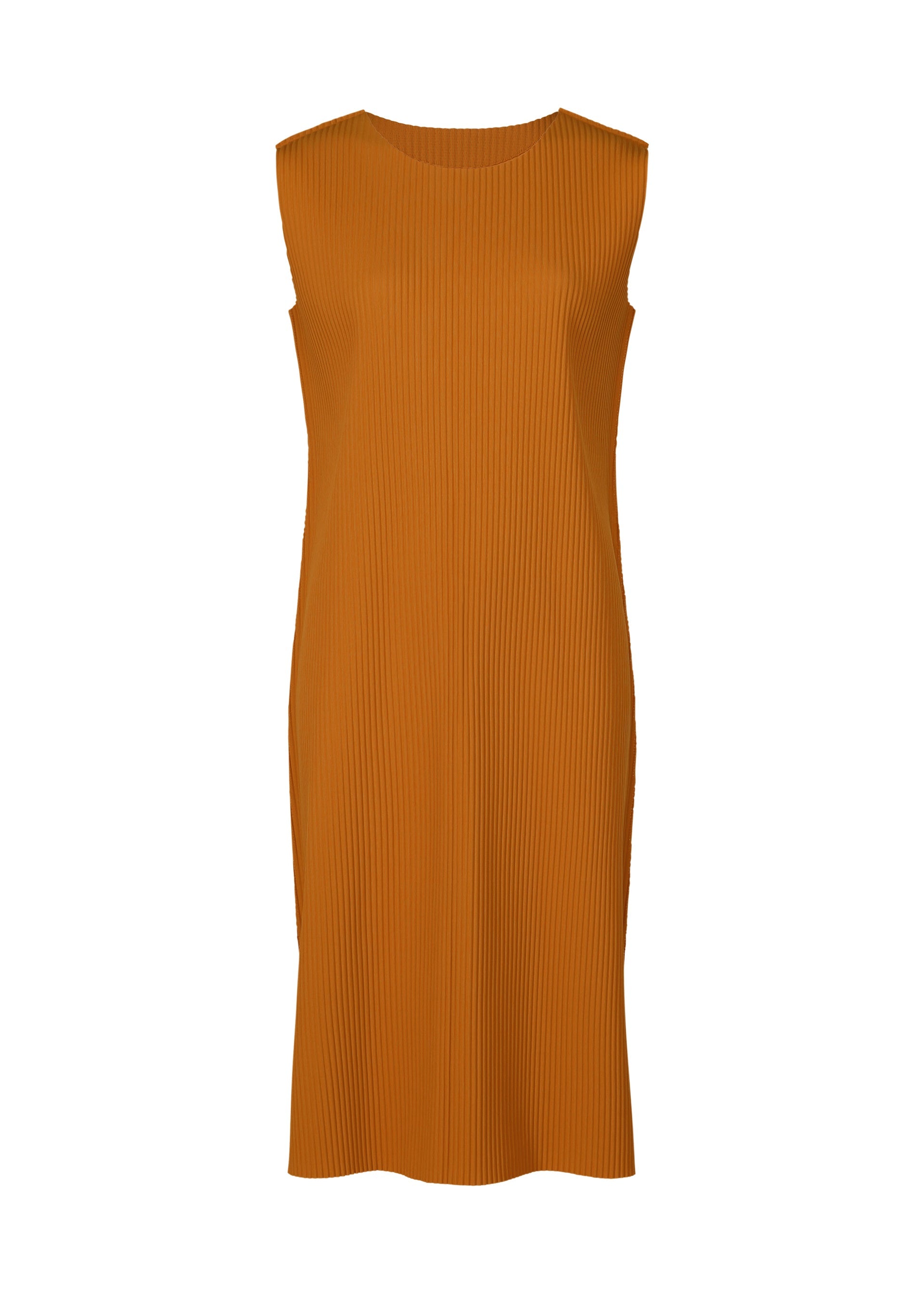 FINE KNIT PLEATS COLOR 2, Women's Dress, Orange