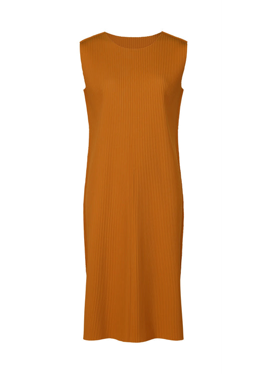 FINE KNIT PLEATS COLOR 2, Women's Dress, Orange