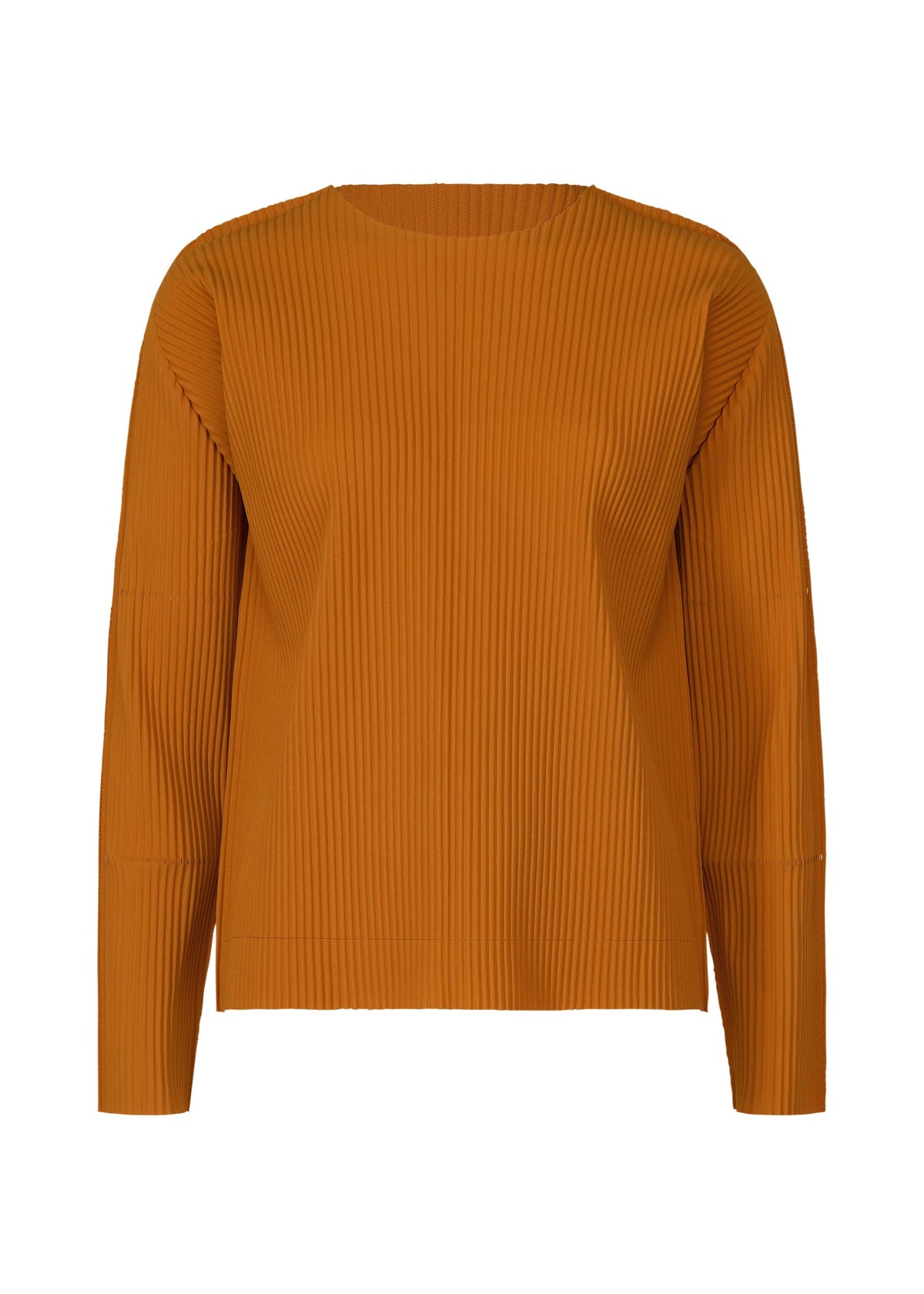 FINE KNIT PLEATS COLOR 2, Women's Tops, Orange