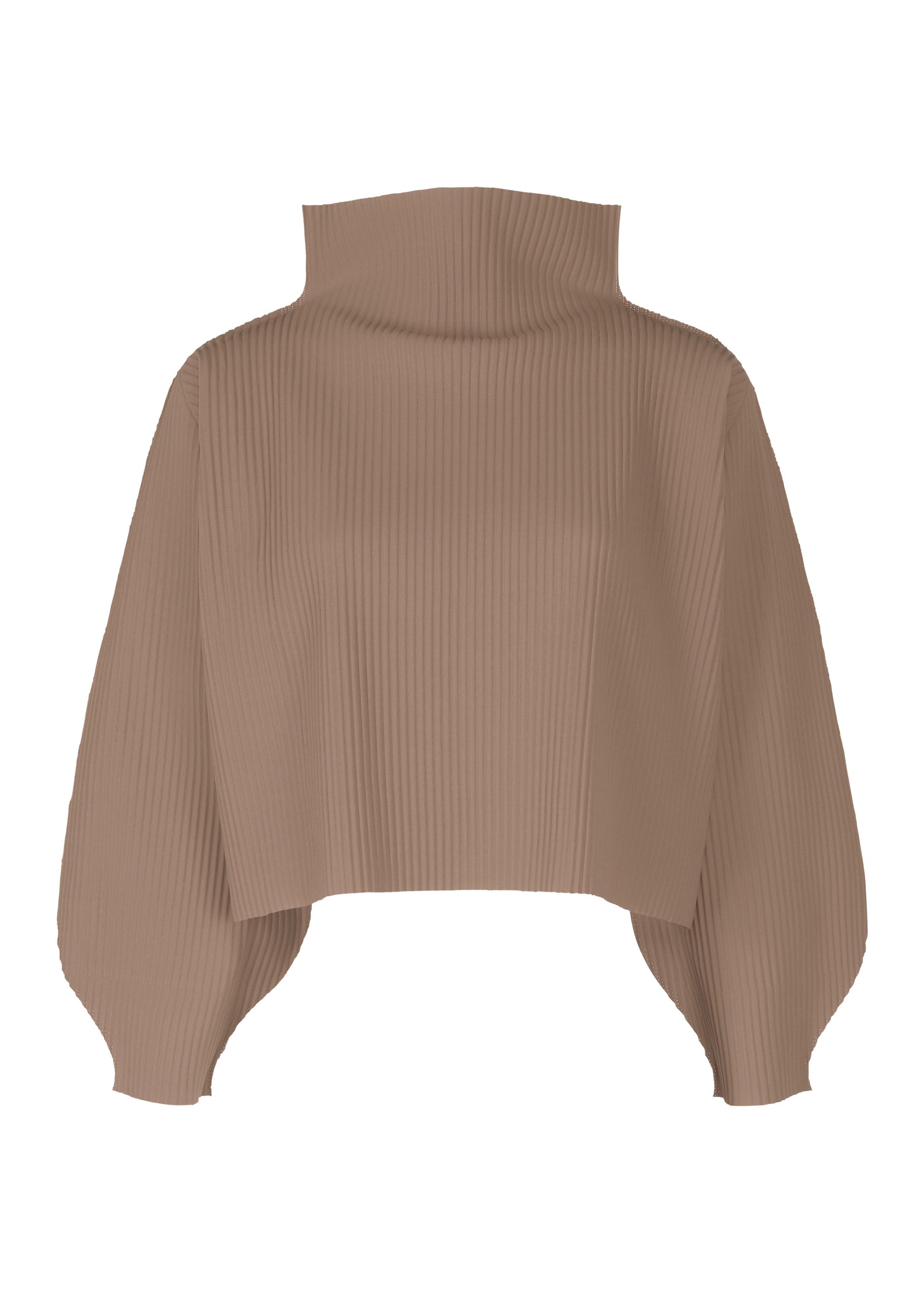 Zoomed view ROUND PLEATS, Women's Tops, Brown - TAUPE （no.13）