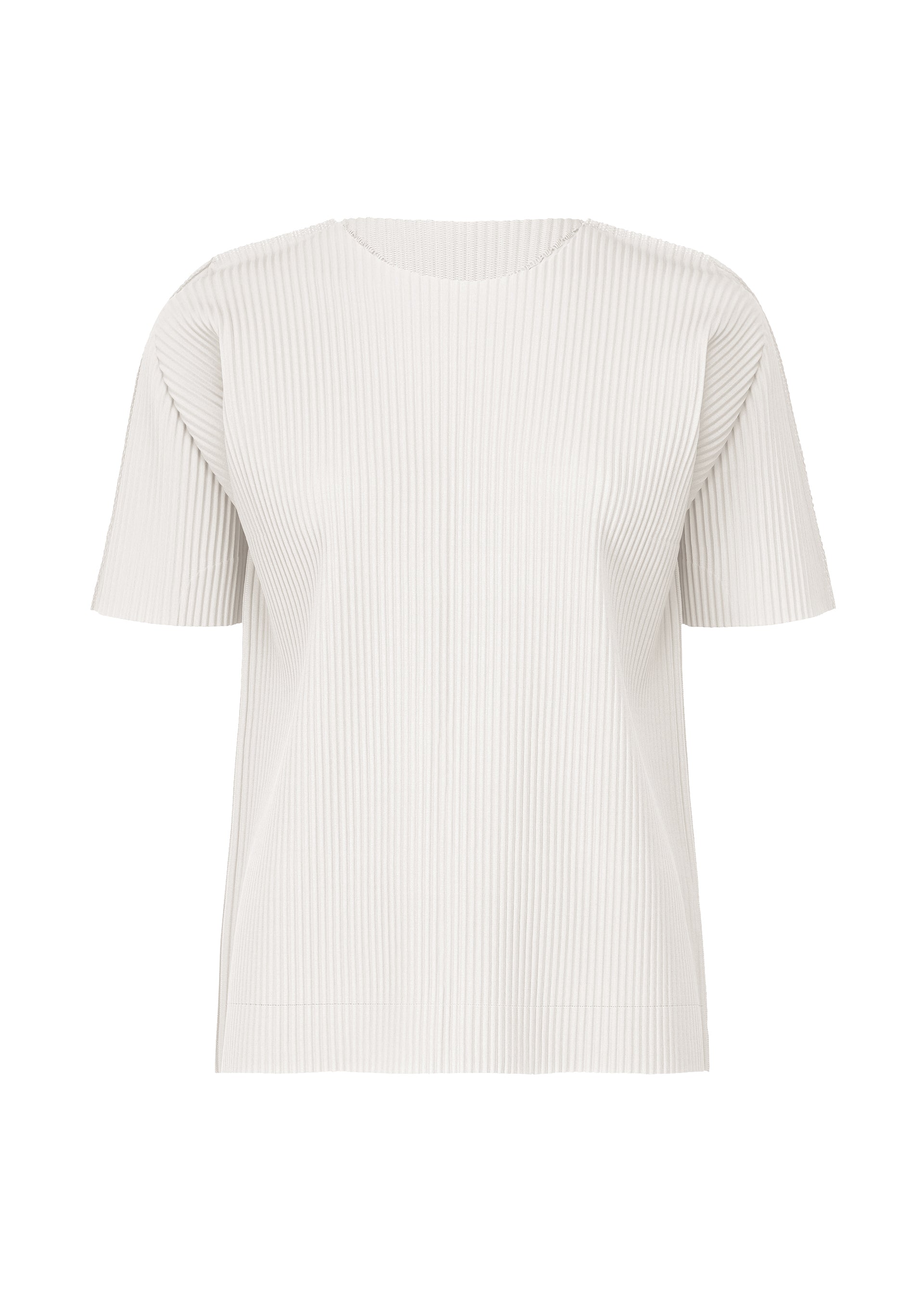 FINE KNIT PLEATS COLOR 1, WOMEN'S TOP, WHITE