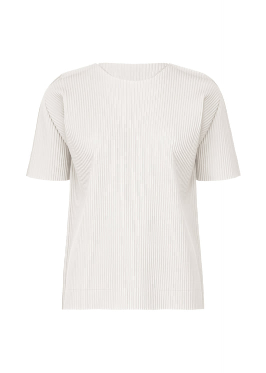 FINE KNIT PLEATS COLOR 1, WOMEN'S TOP, WHITE