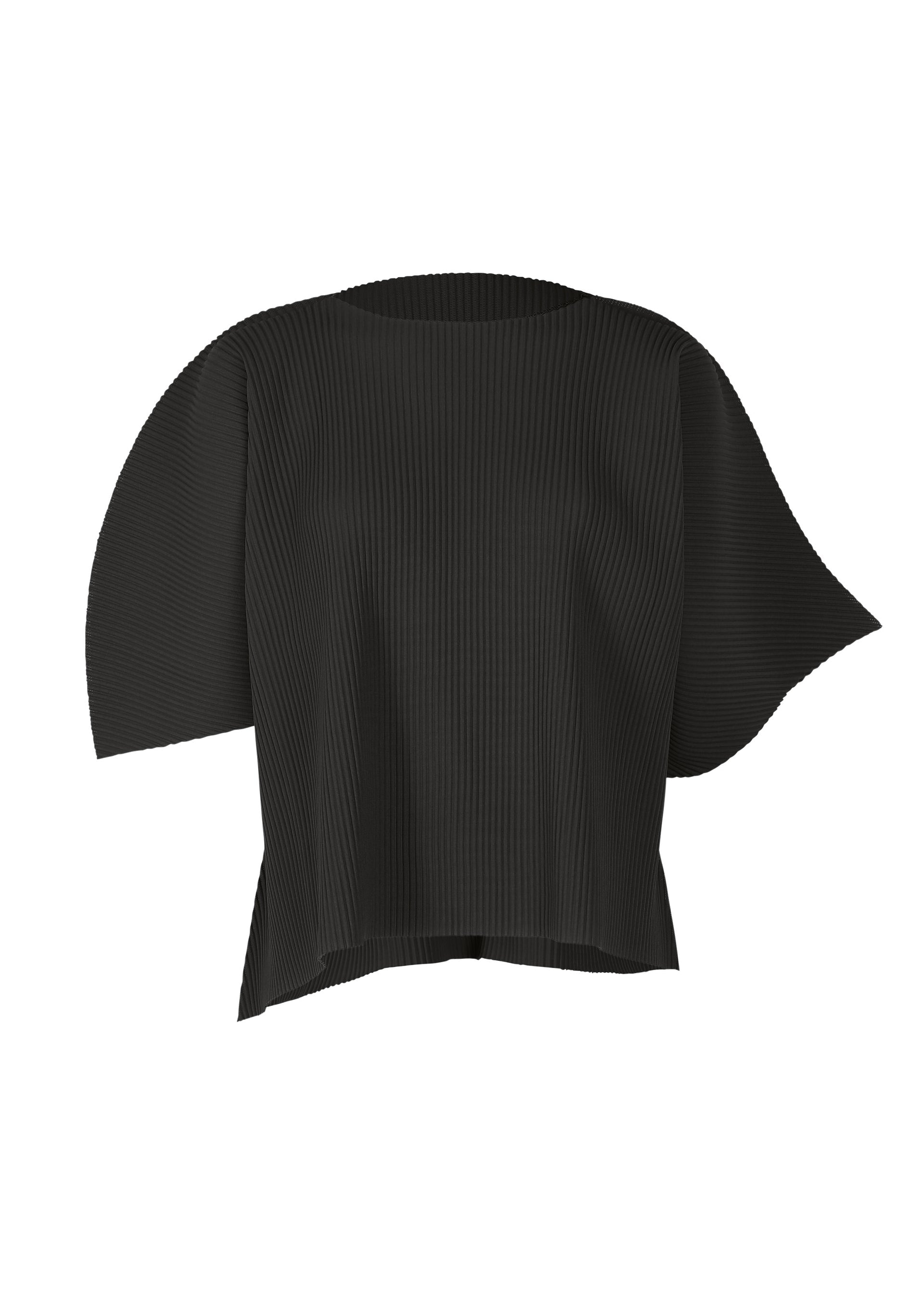 CURVE PLEATS, Women's Tops, Black