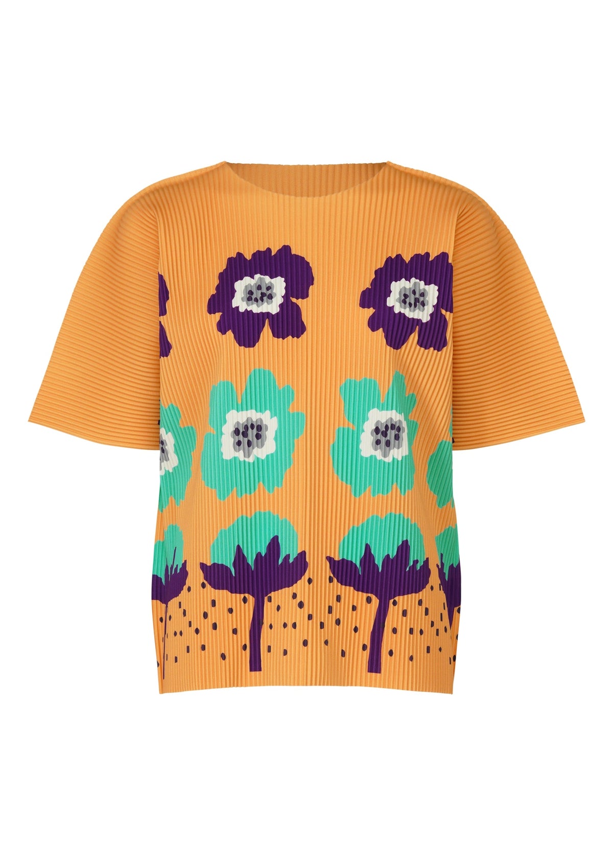 GROW FINE KNIT PLEATS T