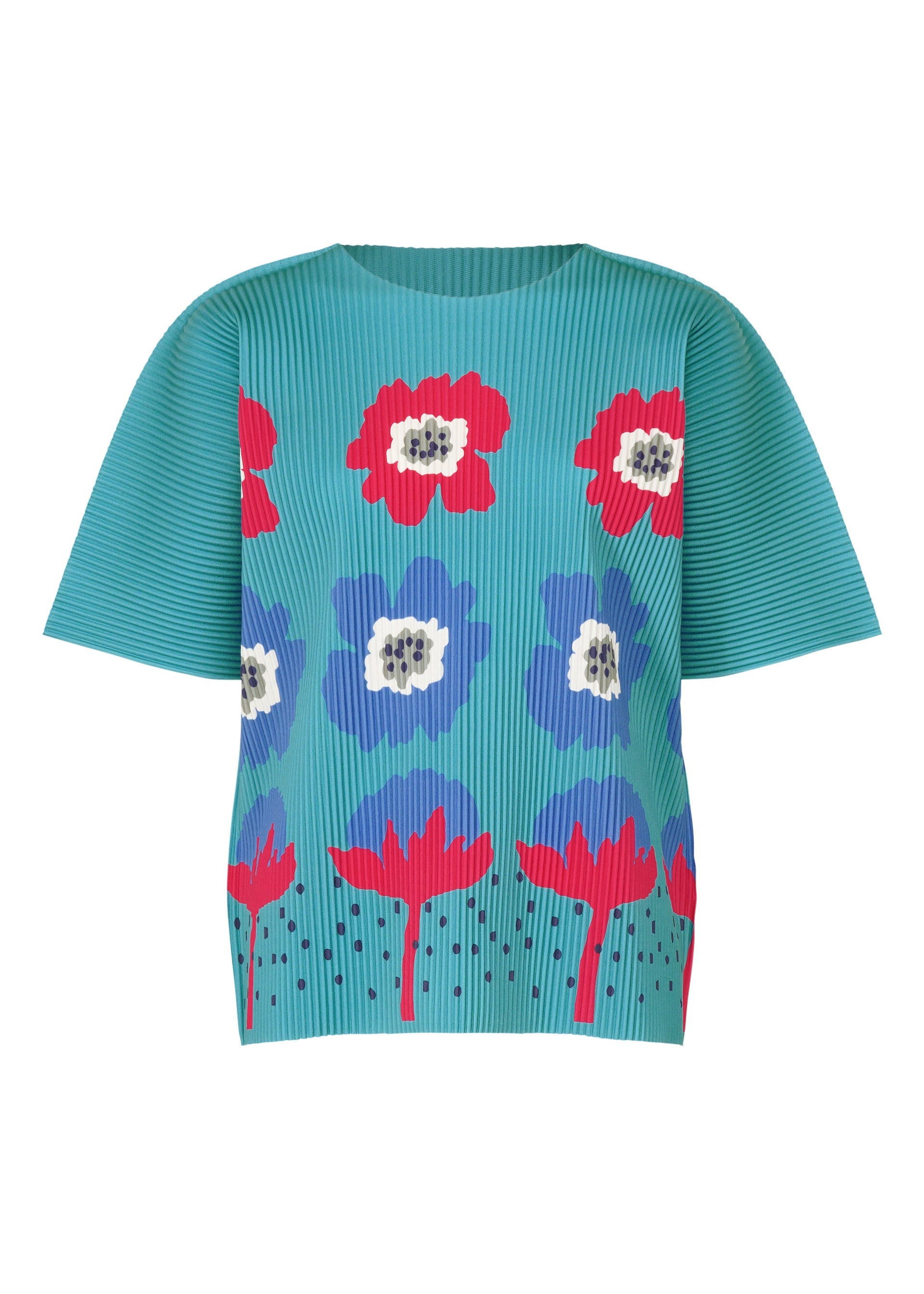 GROW FINE KNIT PLEATS T
