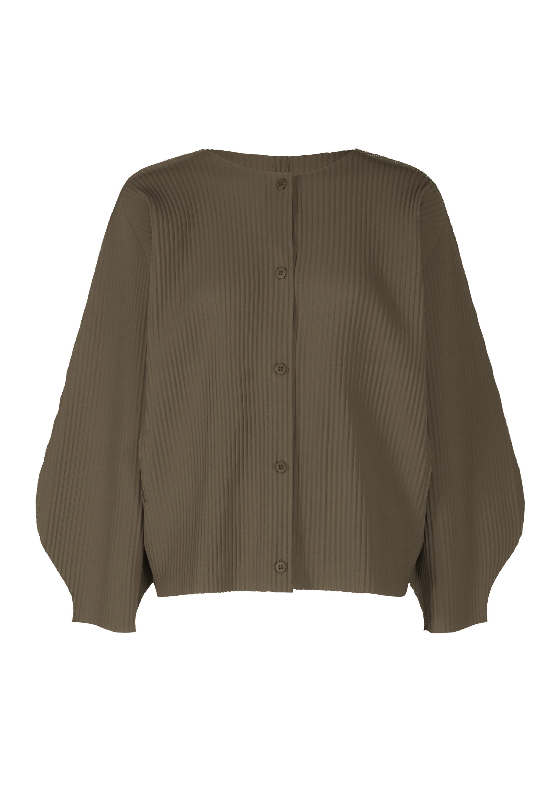 Zoomed view ROUND PLEATS - DARK BROWN （no.46）