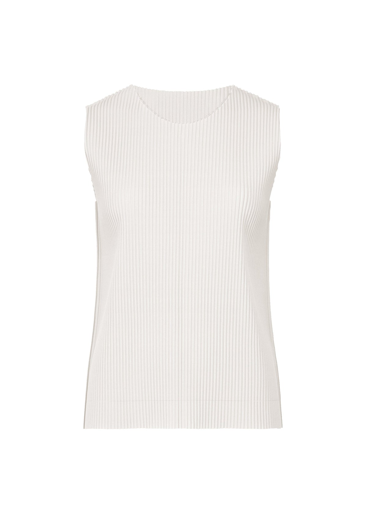 FINE KNIT PLEATS COLOR 1, WOMEN'S TOP, WHITE