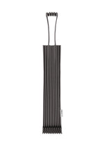 The TRUNK PLEATS BAG 12 by me ISSEY MIYAKE, shown against a white background, features black ribbed silicone, a distinctive top handle, and a small fabric tag on the side.