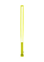 A pair of long, bright yellow dinner candles with a modern design, joined at the wicks and set against a white background—ideal to accent any TRUNK PLEATS BAG 12 by me ISSEY MIYAKE or enhance your decor with contemporary flair. - LIME YELLOW （no.51）