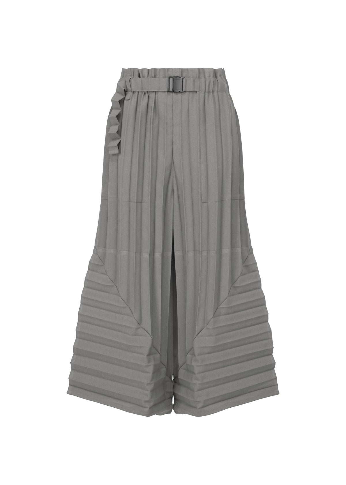 COLOR PLEATS BOTTOM, Women's Pants, Gray view 1 of 6