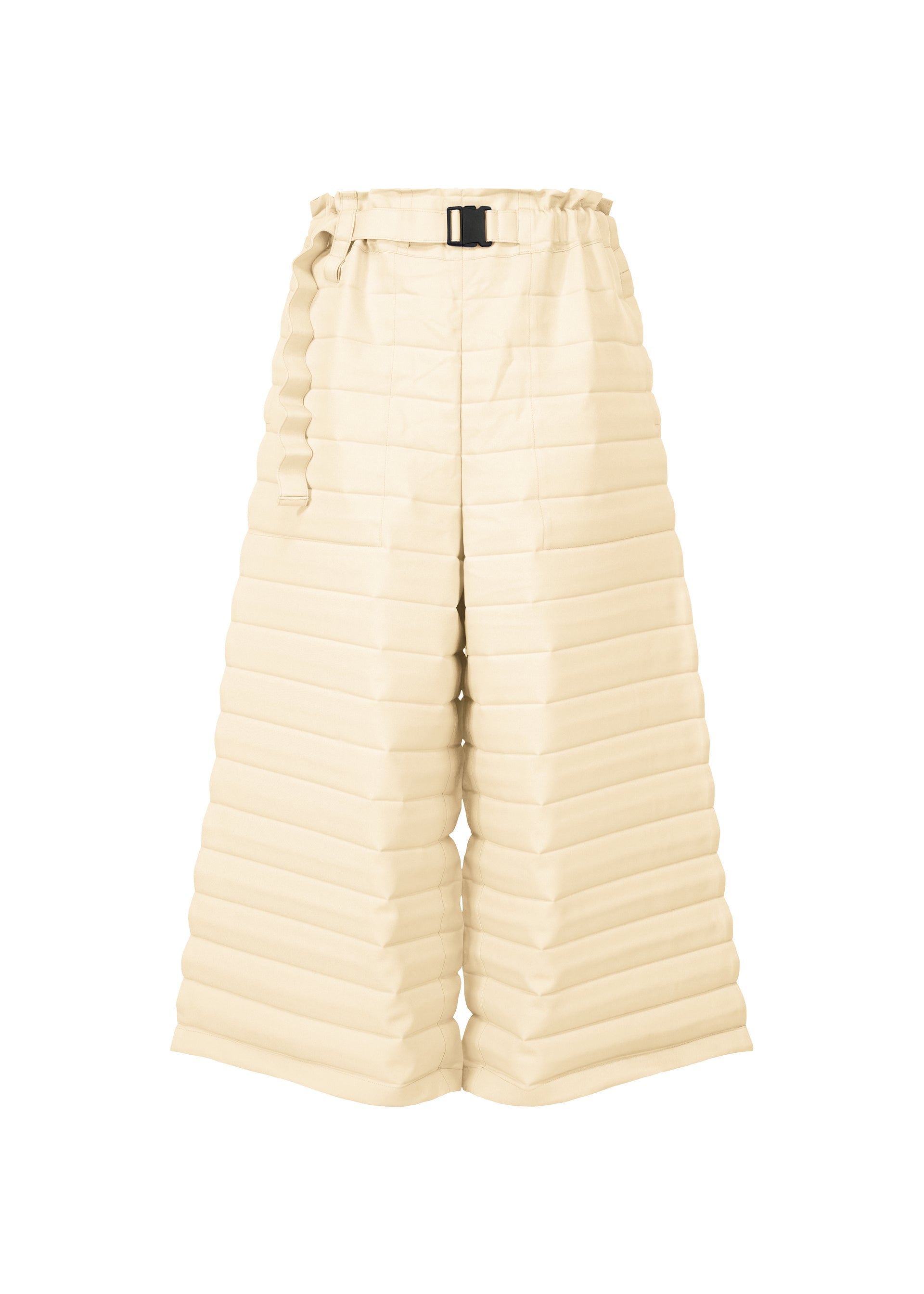 Zoomed view RIPPLE PLEATS, Women's Pants, White - OFF WHITE （no.02）