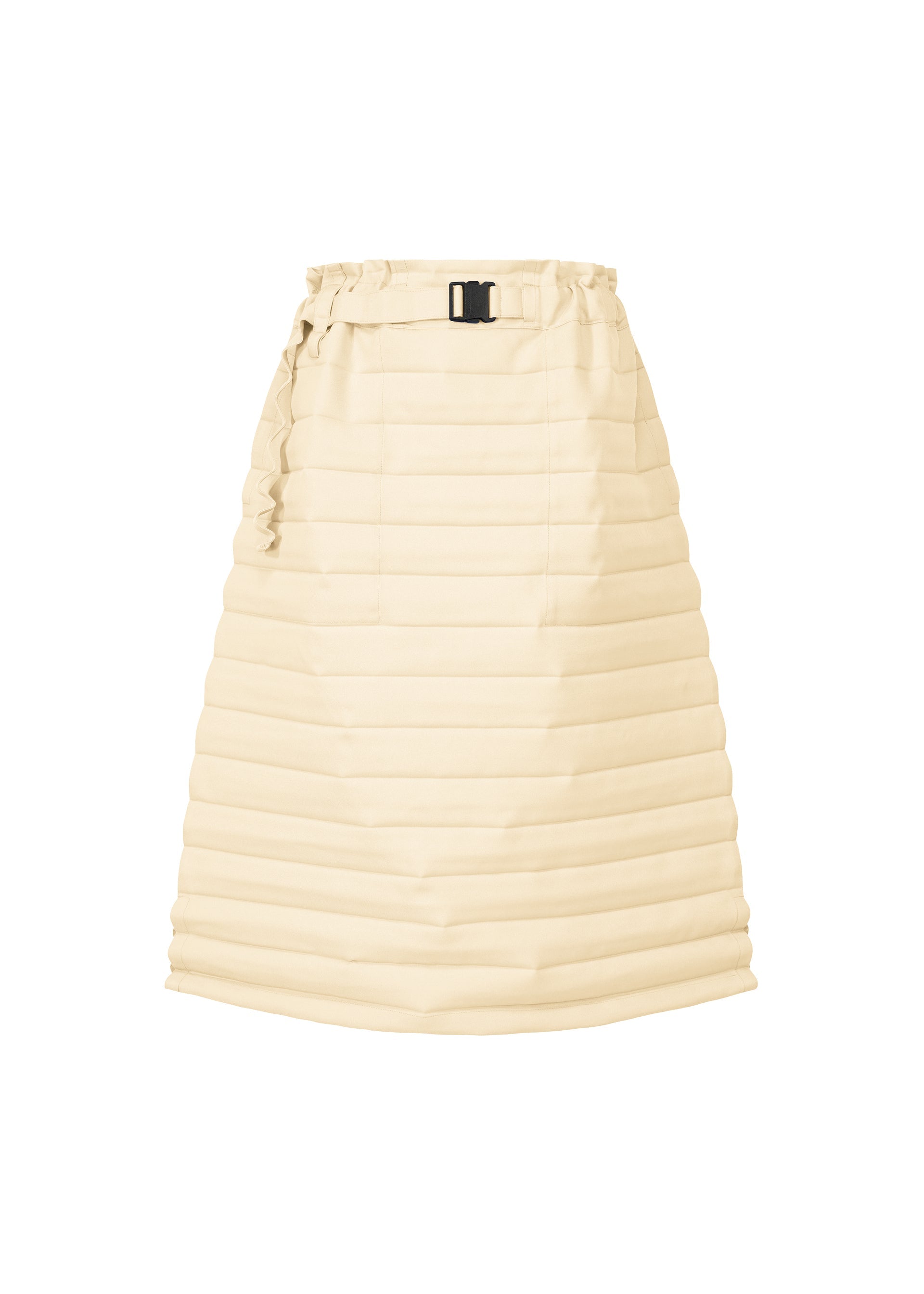 Zoomed view RIPPLE PLEATS, Women's Skirt, White - OFF WHITE （no.02）