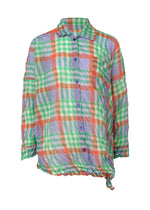 CHECK WHIPPED PLEATS SHIRT