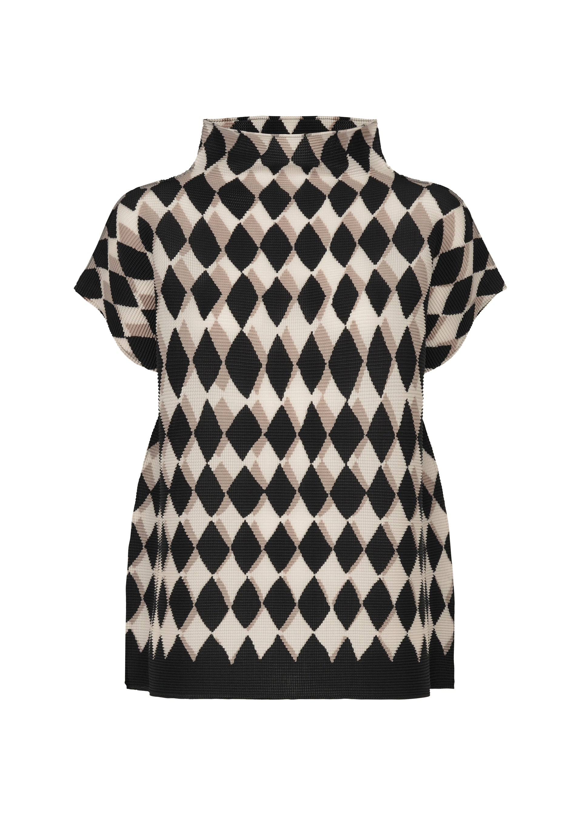 Zoomed view DIAMOND, Women's Tops, Black - BLACK×WHITE （no.19）