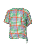 CHECK WHIPPED PLEATS SHIRT