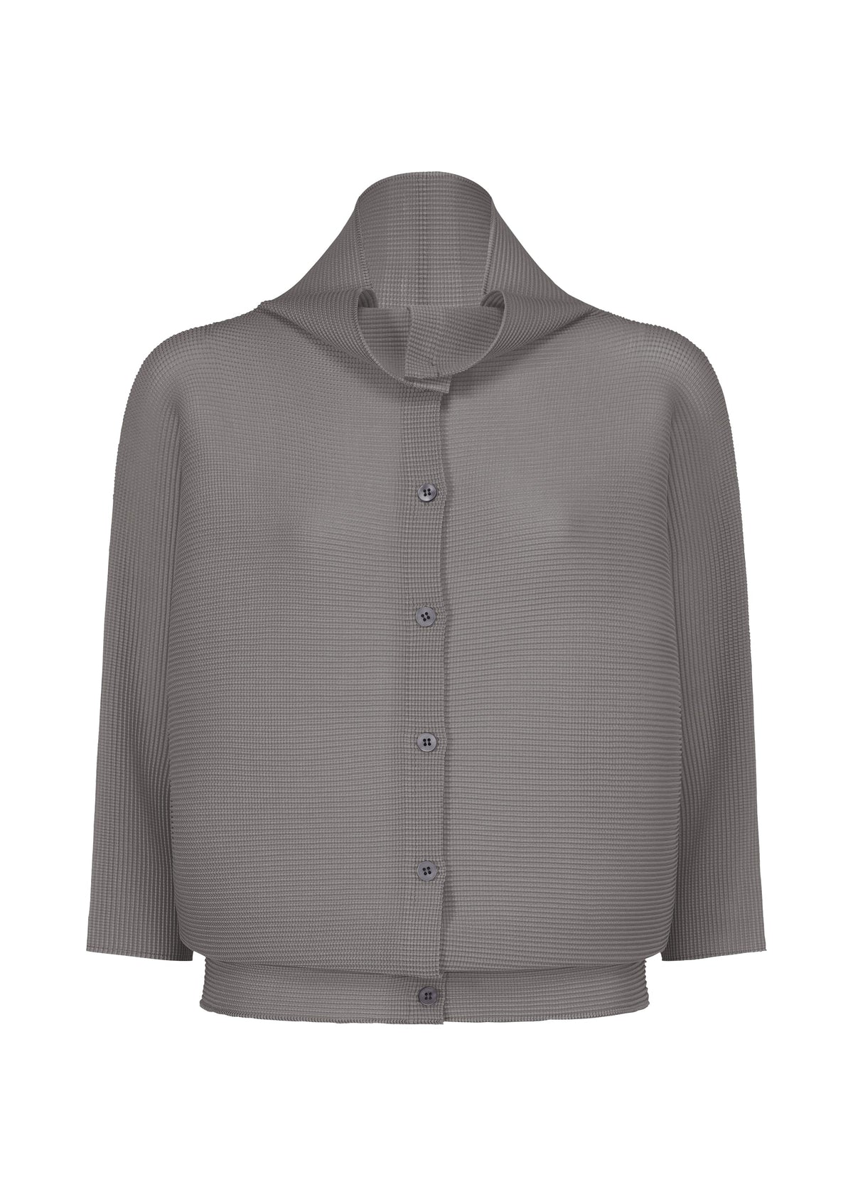 DOLMAN STRETCH PLEATS 1, Women's Cardigan, Gray view 1 of 8