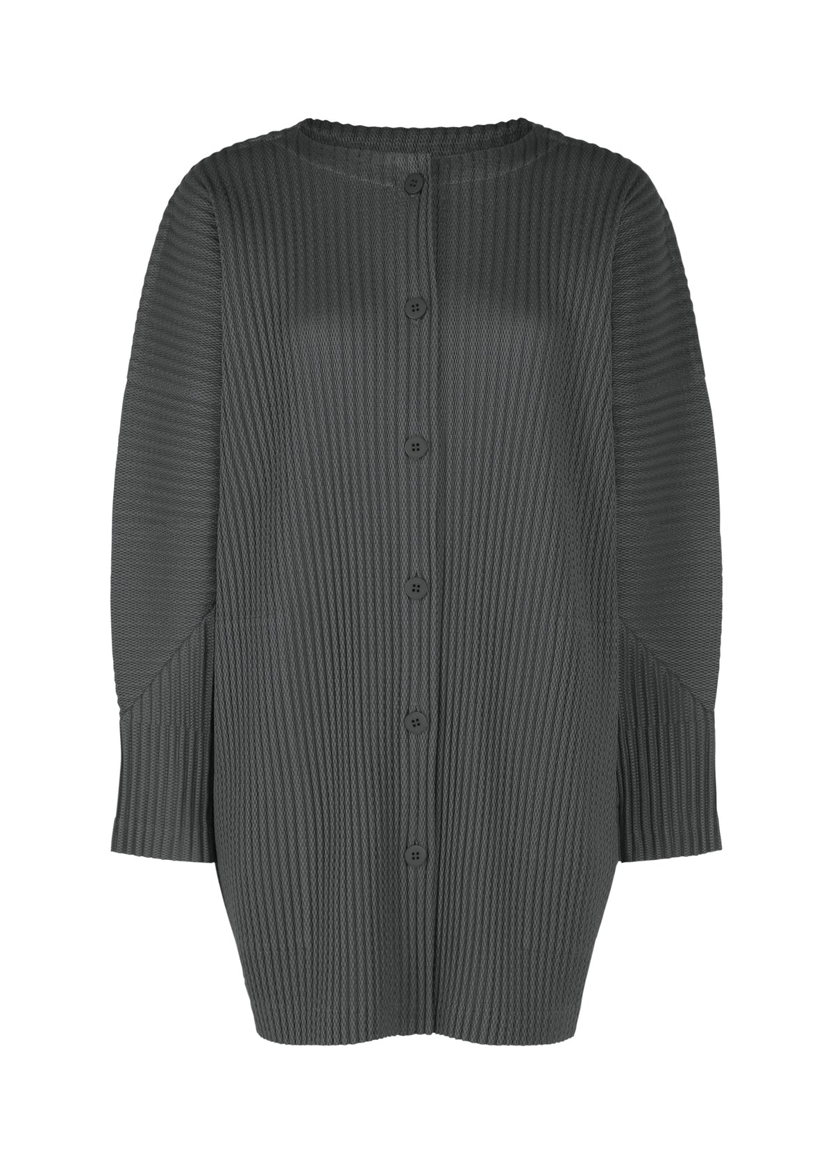 WARM MESH PLEATS, Women's Cardigan, Gray view 1 of 7