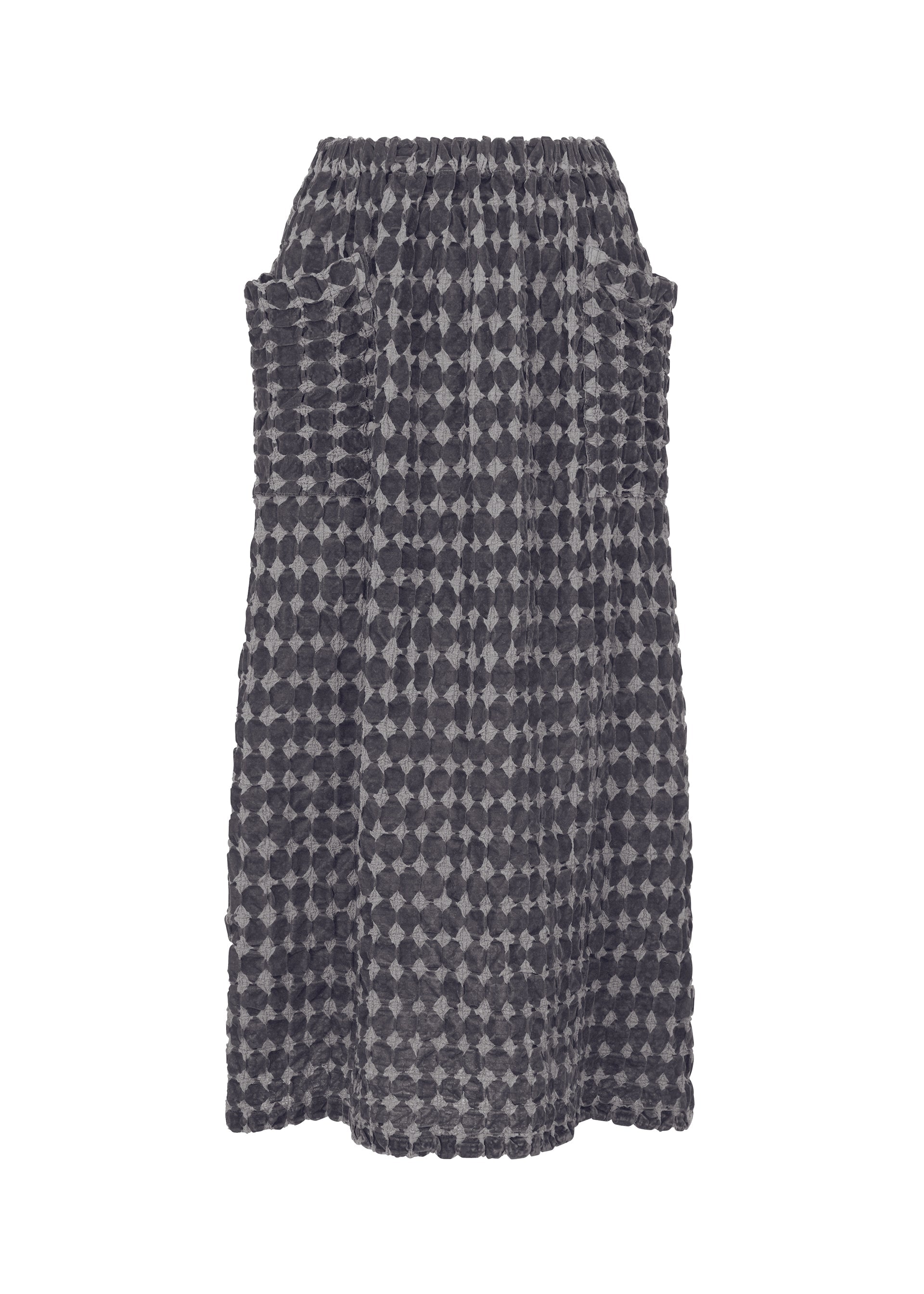 Zoomed view DIAMOND FLOCKY CAULIFLOWER, Women's Skirt, Gray - GRAY-HUED （no.17）