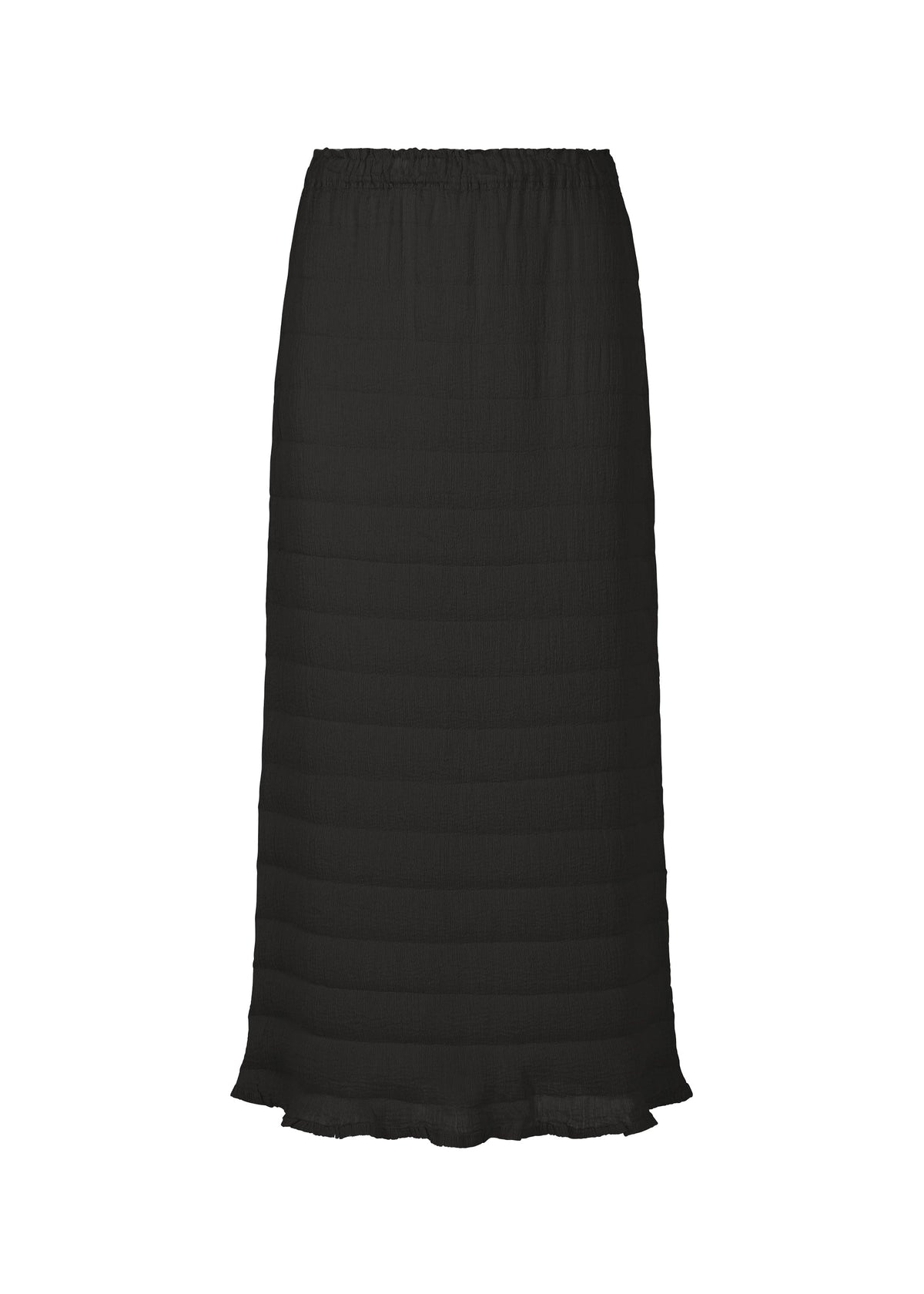 RIPPLE SEE-THROUGH CREPE, Women's Skirt, Black view 1 of 6