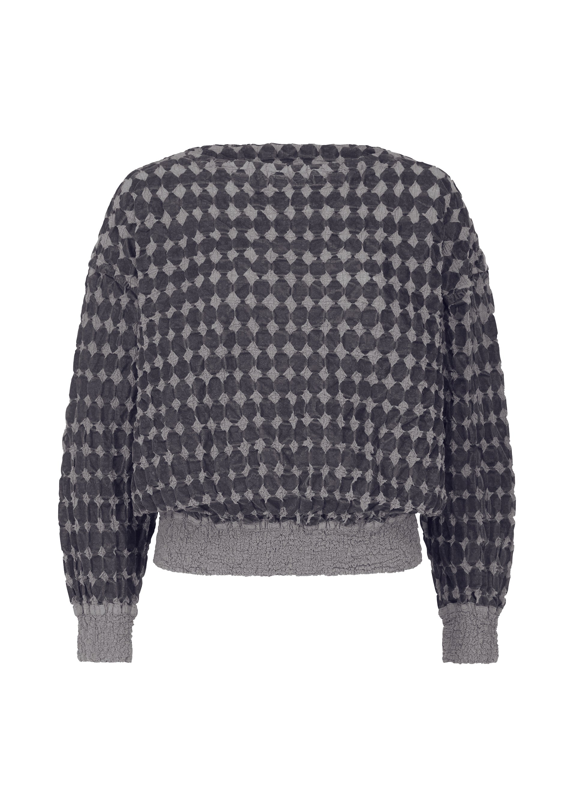 Zoomed view DIAMOND FLOCKY CAULIFLOWER, Women's Top, Gray - GRAY-HUED （no.17）