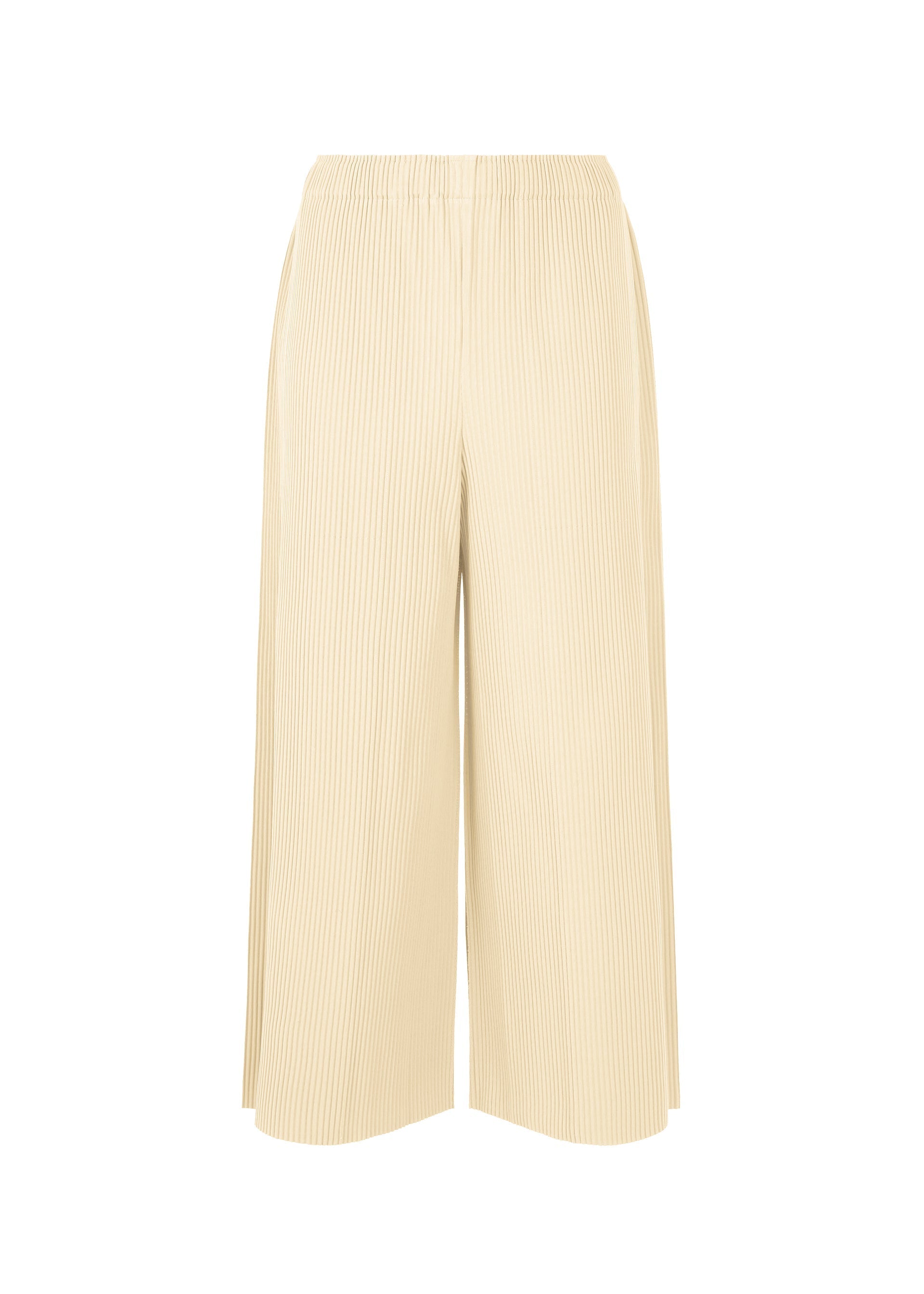 Zoomed view FINE KNIT PLEATS BOTTOM 1, Women's Pants, White - OFF WHITE （no.02）