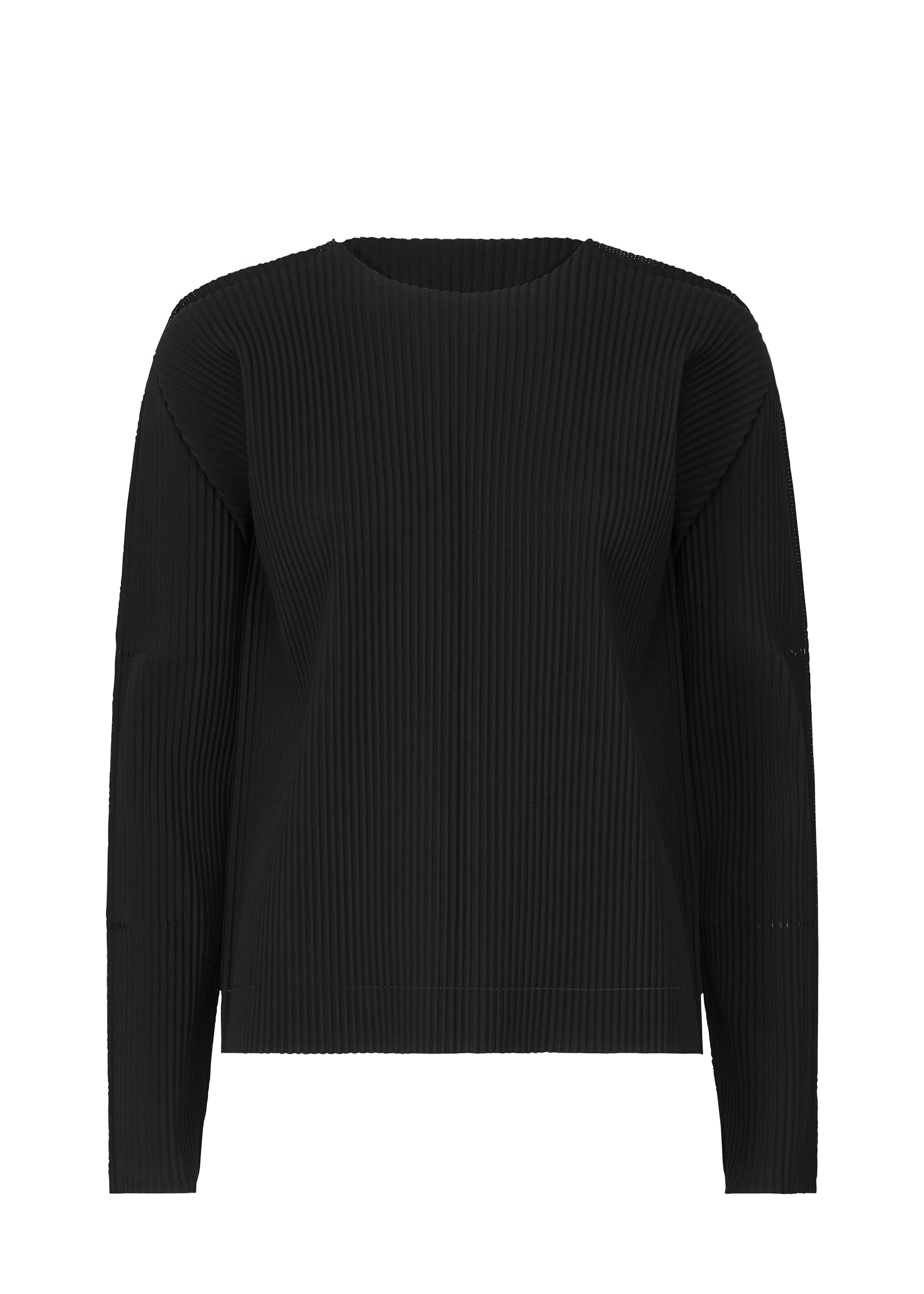 Zoomed view FINE KNIT PLEATS BLACK, Women's Tops, Black - BLACK （no.15）