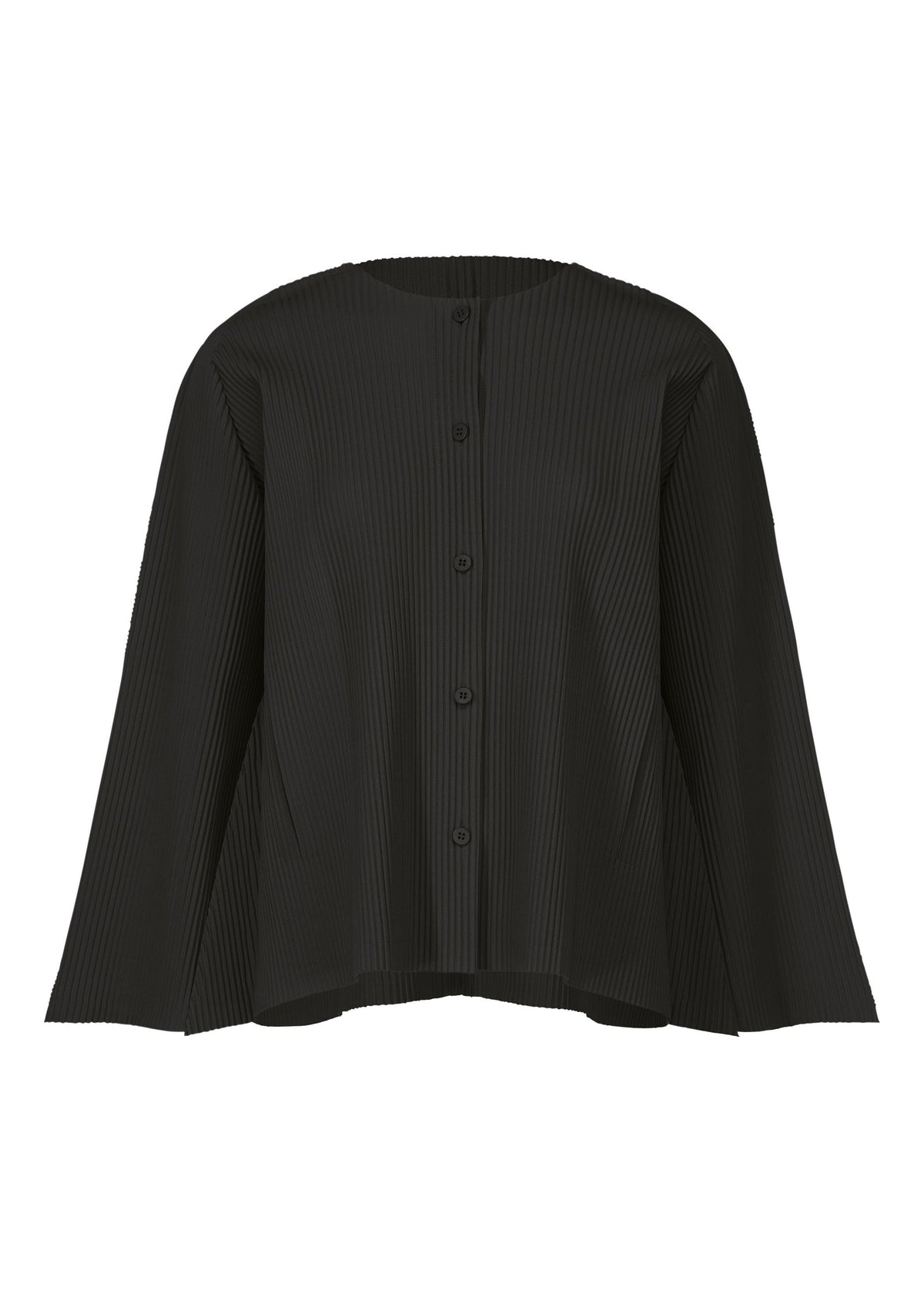 FLARE PLEATS, Women's Cardigan, Black view 1 of 9