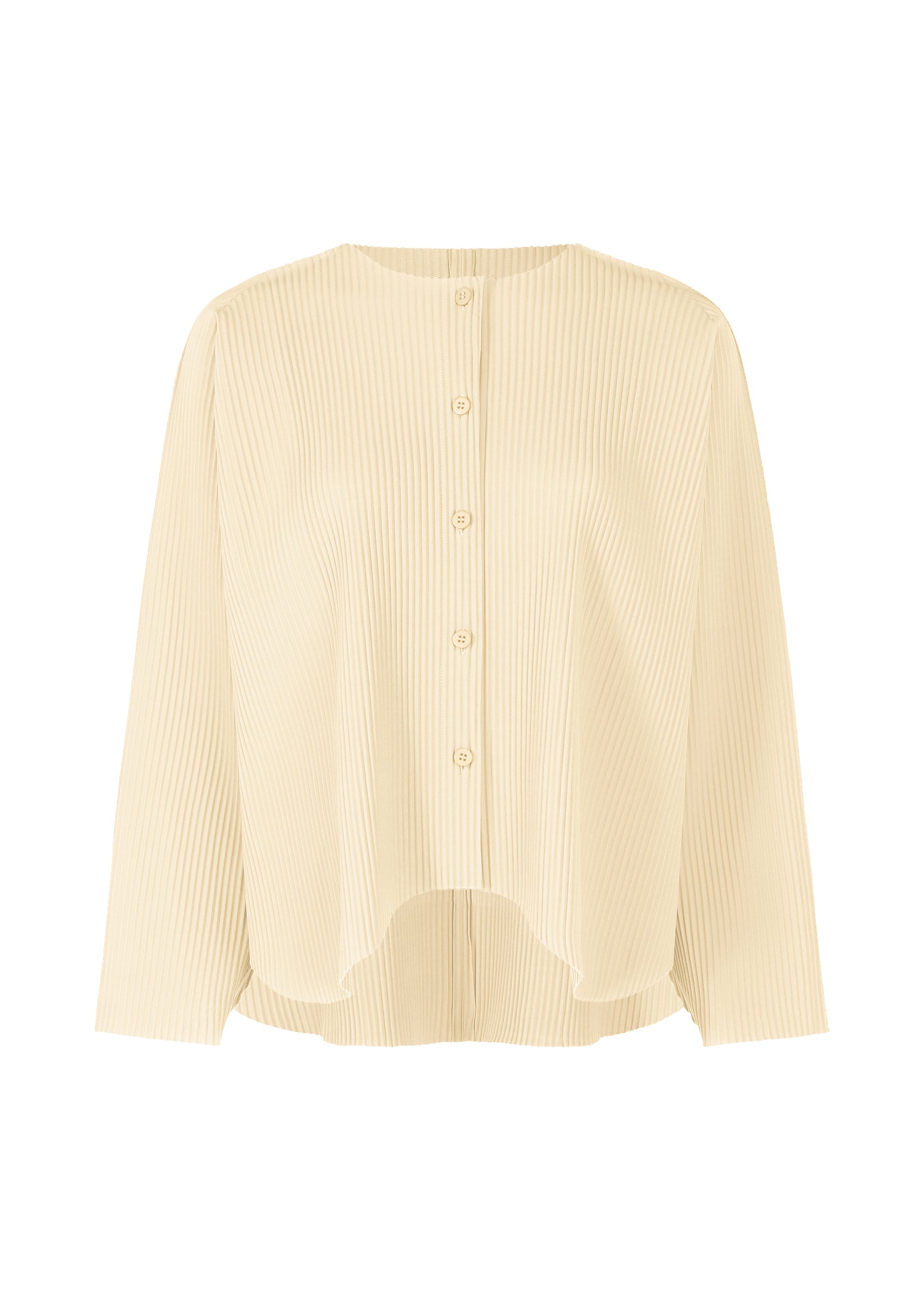 Zoomed view AURORA PLEATS, Women's Cardigan, White - OFF WHITE （no.02）