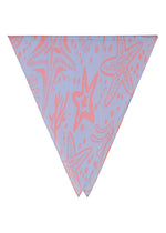 The STARFISH PLEATS STOLE by me ISSEY MIYAKE features a light purple base with coral starfish, seaweed motifs, and playful dots. - BLUE-HUED （no.78）