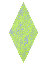 The STARFISH PLEATS STOLE by me ISSEY MIYAKE, featuring a starfish pattern and light blue seaweed motif, is shown at an angle on a white background.