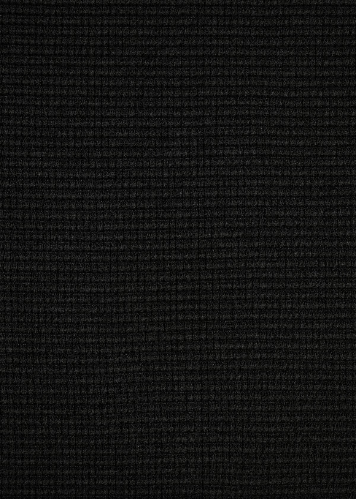 Zoomed view Black me ISSEY MIYAKE STRETCH PLEATS high-neck top in fabric with a dense, grid-like stretch pleat texture.