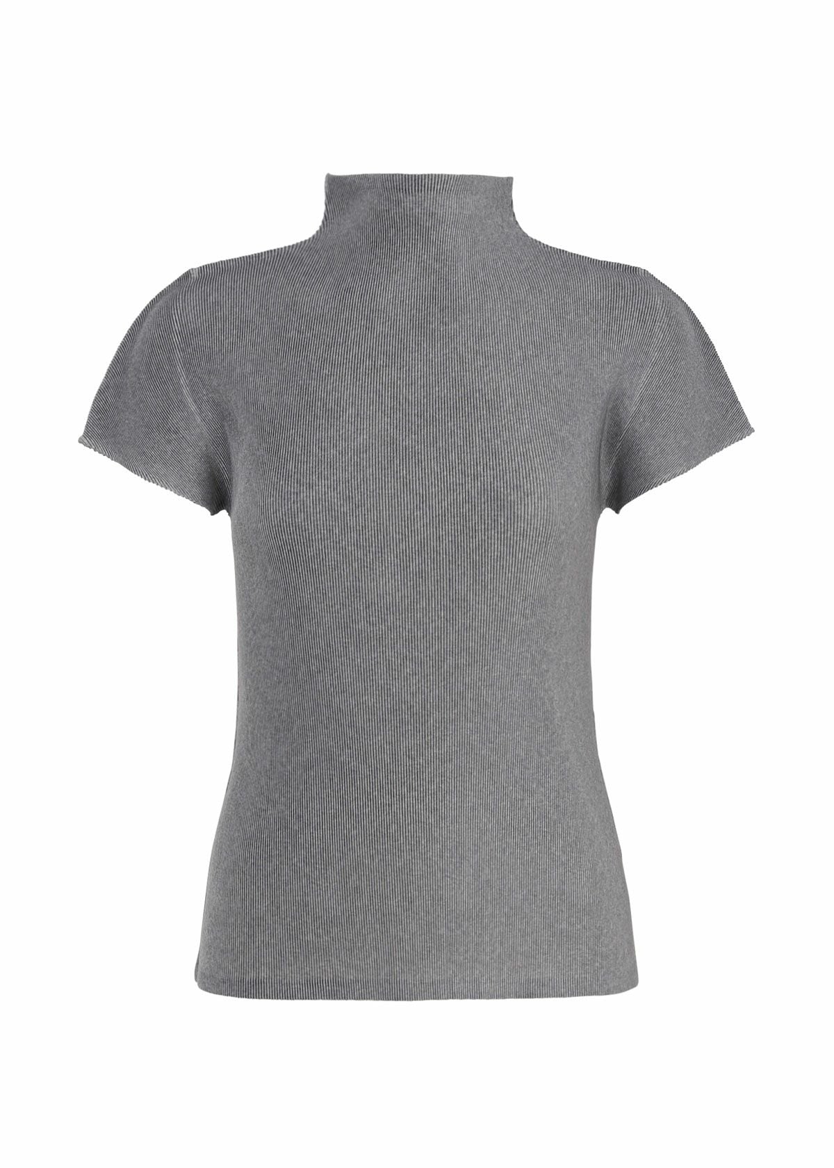 Zoomed view MIST BASICS TOP - LIGHT GRAY  （no.16)