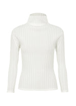 RIB PLEATS BASICS, Women's Tops, White