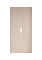 The COLORFUL MADAME-T SMALL by PLEATS PLEASE ISSEY MIYAKE is a beige, textured rectangular panel with vertical grooves and a central hole, resembling a large pleated stole, displayed on a white background. - GREIGE （no.42）