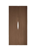 The COLORFUL MADAME-T SMALL by PLEATS PLEASE ISSEY MIYAKE is a vertically oriented, textured brown rectangular panel with a narrow center hole, resembling a pleated stole, set against a white background. - BROWN （no.44）