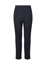 Dark navy NEW COLORFUL BASICS 5 straight pants with vertical pleats and an easy-to-wear silhouette. - NAVY （no.75）