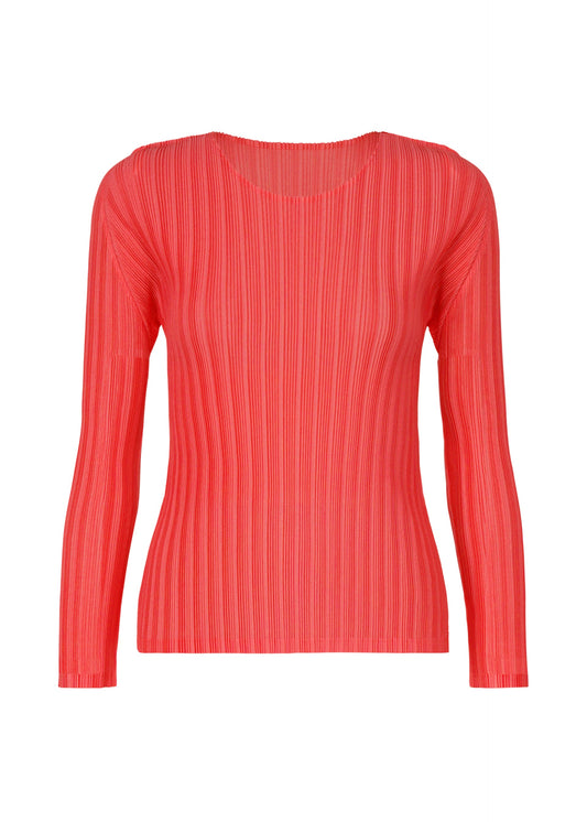 RIB PLEATS JANUARY, Women's Tops, Red