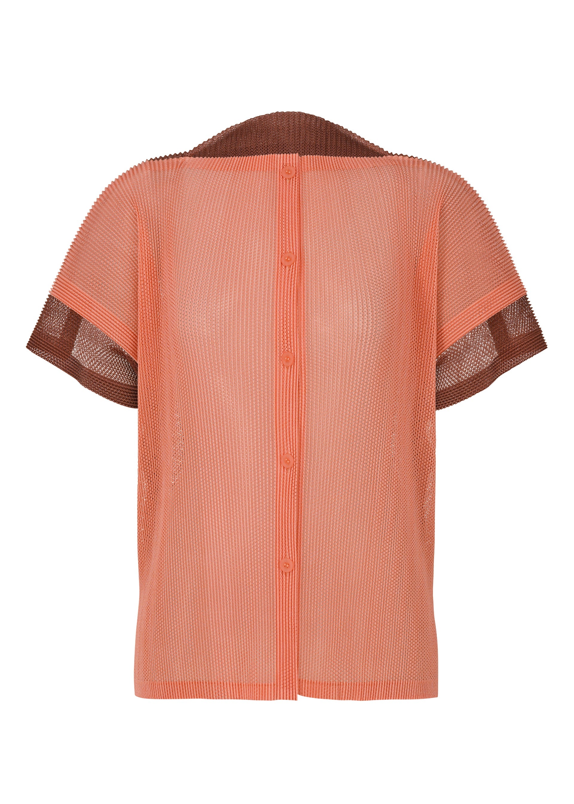SHEER SQUARE, Women's Tops Cardigan, Orange