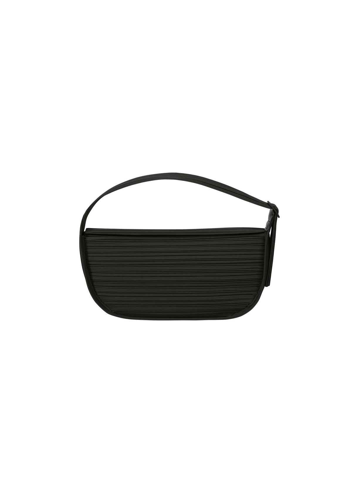 PLEATS HALF MOON BAG, Bags & Wallets_Handbag, Black