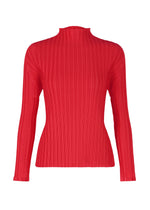 RIB PLEATS NOVEMBER, Women's Tops, Red - RED （no.24）