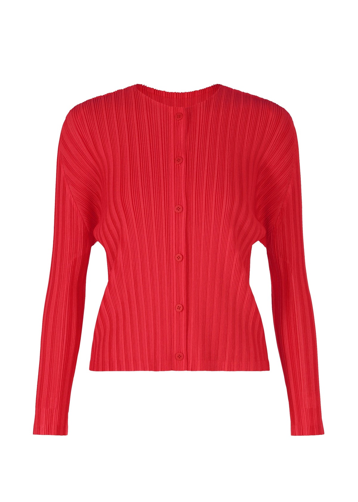 RIB PLEATS NOVEMBER, Women's Cardigan, Red view 3 of 7