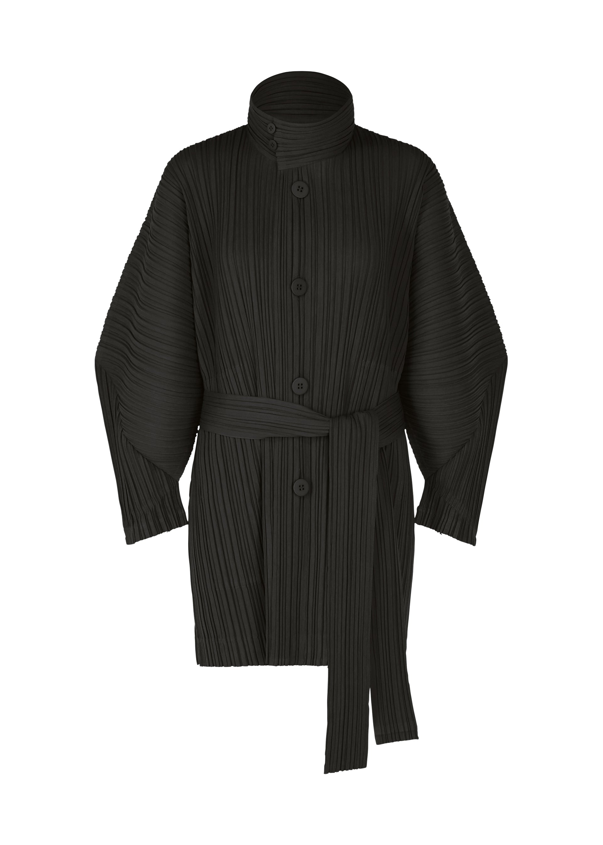 Zoomed view WOOL PLEATS, Women's Jackets & Coats, Black - BLACK （no.15）