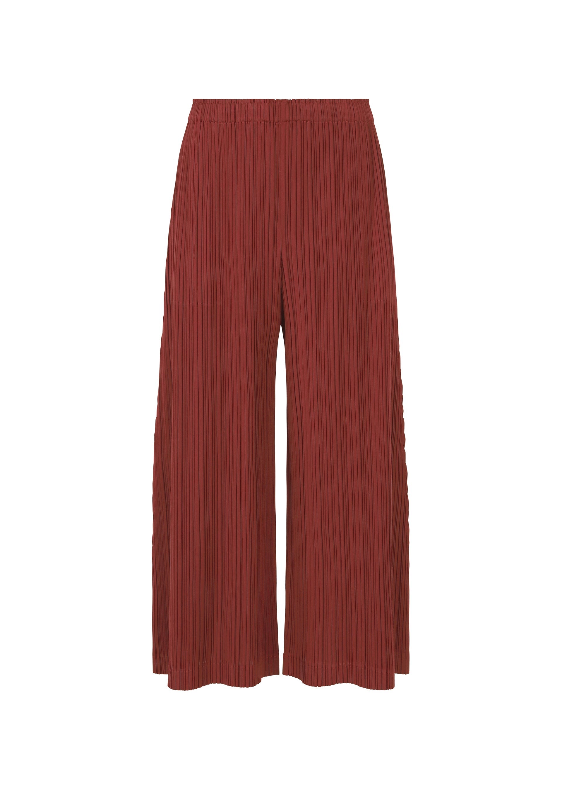 Zoomed view WOOL PLEATS - BROWN RED （no.45）