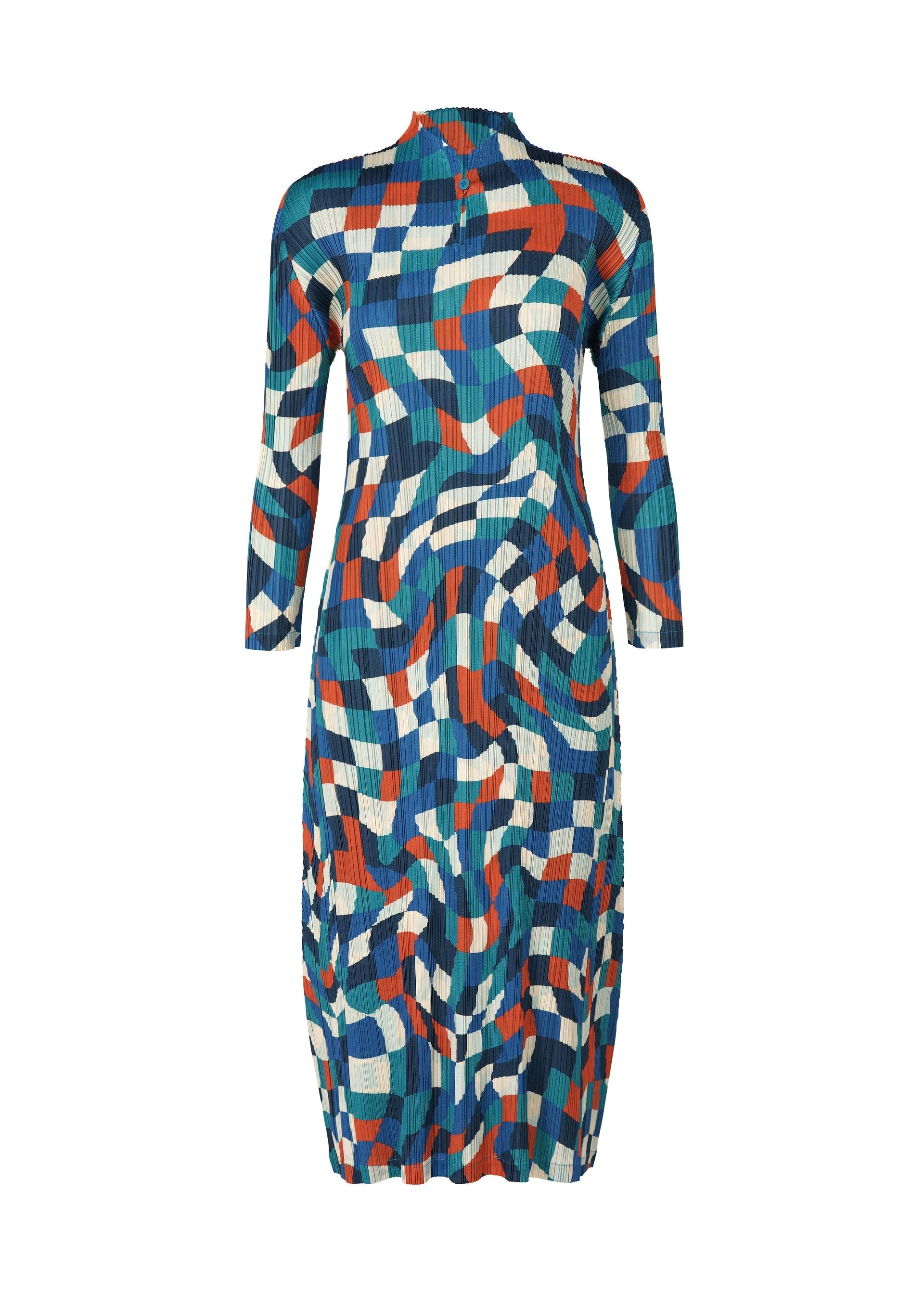 Zoomed view DANCING SQUARE, Women's Dress, Blue - BLUE （no.72）