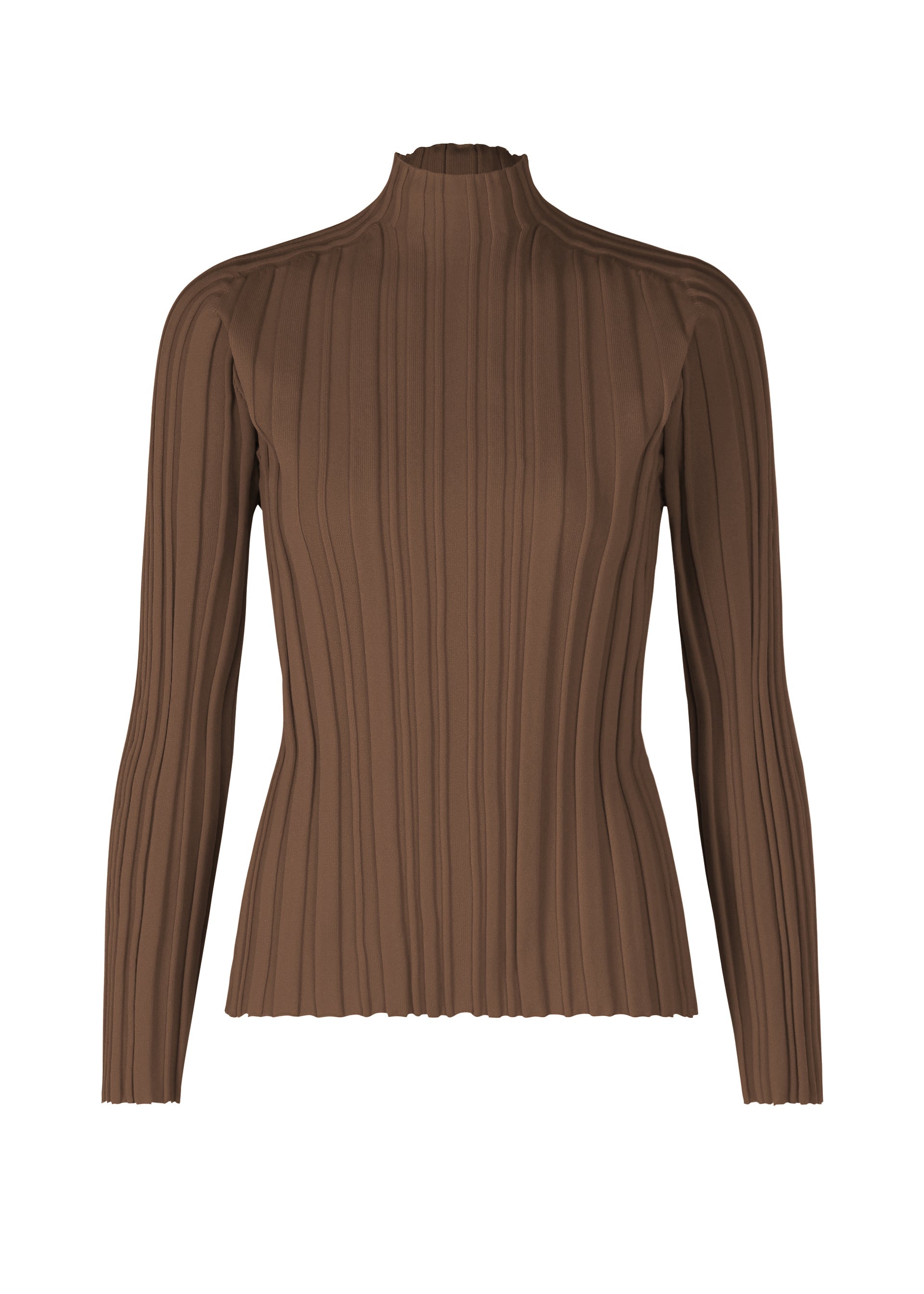 Zoomed view RIB KNIT - BROWN （no.44）