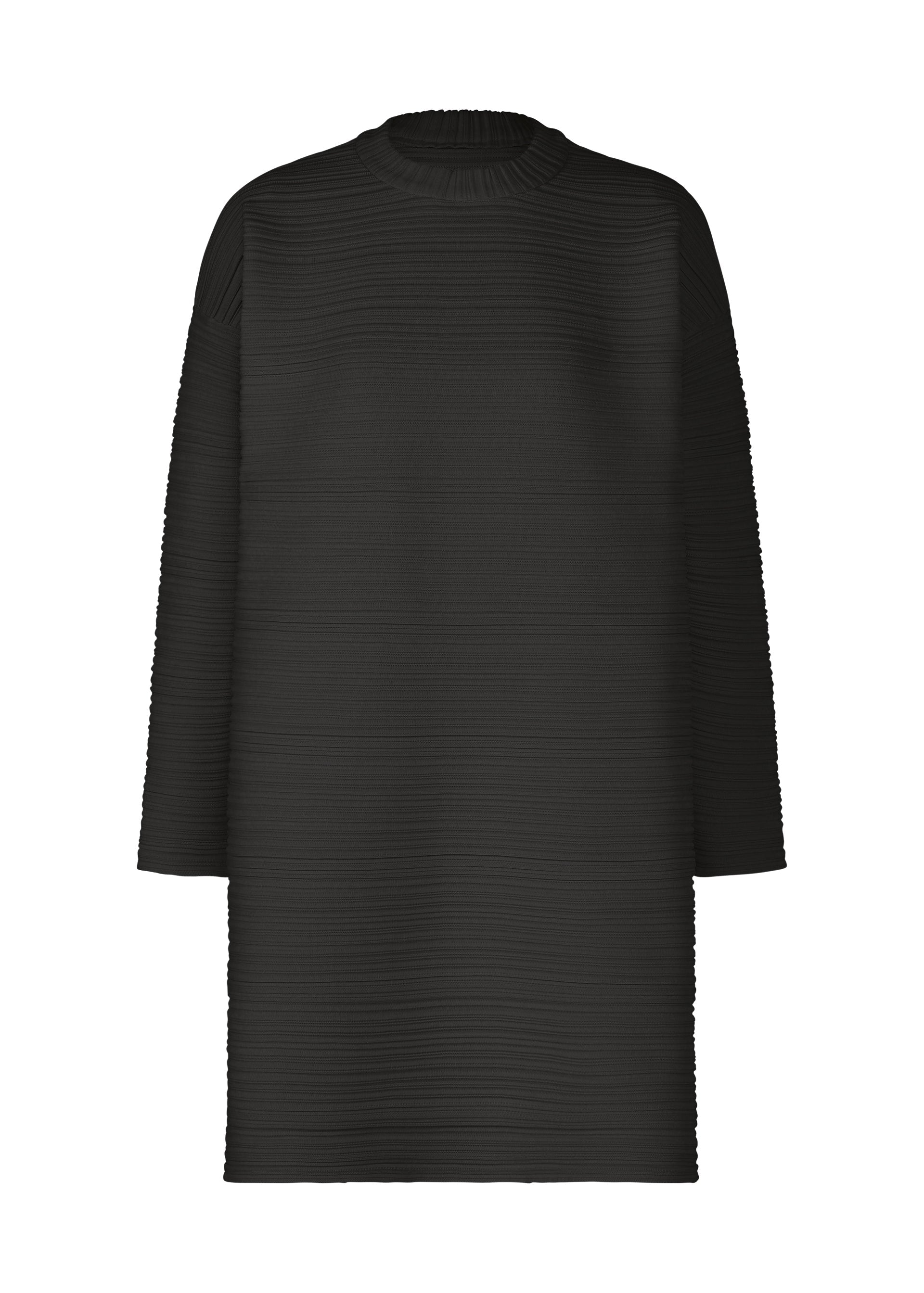 Zoomed view CREPE KNIT, Women's Tunic, Black - BLACK （no.15）